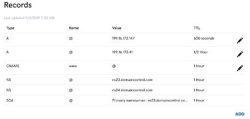 This is what your dns records should look like.